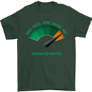 St. Patrick's Day Drunkometer Funny Beer Mens T-Shirt Cotton Gildan Forest Green