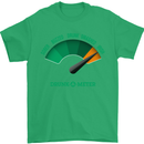 St. Patrick's Day Drunkometer Funny Beer Mens T-Shirt Cotton Gildan Irish Green