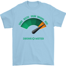 St. Patrick's Day Drunkometer Funny Beer Mens T-Shirt Cotton Gildan Light Blue