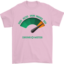 St. Patrick's Day Drunkometer Funny Beer Mens T-Shirt Cotton Gildan Light Pink