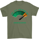 St. Patrick's Day Drunkometer Funny Beer Mens T-Shirt Cotton Gildan Military Green