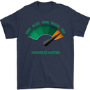St. Patrick's Day Drunkometer Funny Beer Mens T-Shirt Cotton Gildan Navy Blue