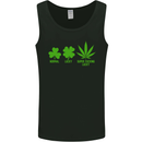 St. Patrick's Day Lucky Weed Drugs Funny Mens Vest Tank Top Black