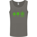 St. Patrick's Day Lucky Weed Drugs Funny Mens Vest Tank Top Charcoal
