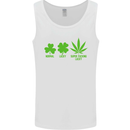 St. Patrick's Day Lucky Weed Drugs Funny Mens Vest Tank Top White