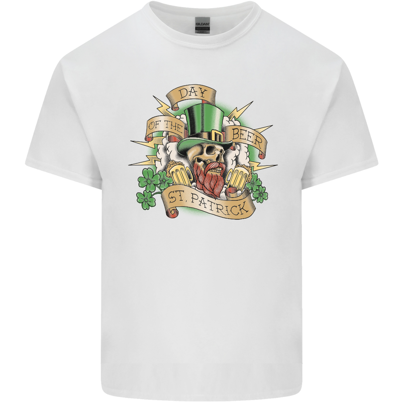 St. Patrick's Day of the Beer Funny Irish Mens Cotton T-Shirt Tee Top White