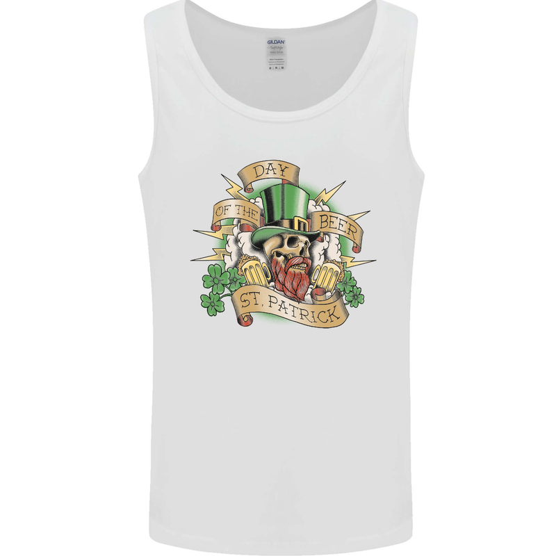 St. Patrick's Day of the Beer Funny Irish Mens Vest Tank Top White