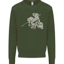 St George On a Horse St. George's Day Kids Sweatshirt Jumper Forest Green