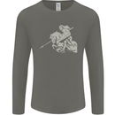 St George On a Horse St. George's Day Mens Long Sleeve T-Shirt Charcoal