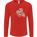 St George On a Horse St. George's Day Mens Long Sleeve T-Shirt Red