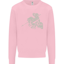 St George On a Horse St. George's Day Mens Sweatshirt Jumper Light Pink