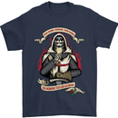 St Georges Day England Flag Knights Templar Mens T-Shirt Cotton Gildan Navy Blue