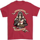 St Georges Day England Flag Knights Templar Mens T-Shirt Cotton Gildan Red