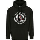 St Georges Day For Queen & Country England Mens 80% Cotton Hoodie Black