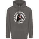 St Georges Day For Queen & Country England Mens 80% Cotton Hoodie Charcoal