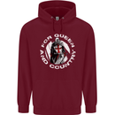 St Georges Day For Queen & Country England Mens 80% Cotton Hoodie Maroon