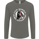 St Georges Day For Queen & Country England Mens Long Sleeve T-Shirt Charcoal