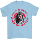 St Georges Day For Queen & Country England Mens T-Shirt Cotton Gildan Light Blue
