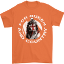 St Georges Day For Queen & Country England Mens T-Shirt Cotton Gildan Orange