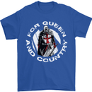 St Georges Day For Queen & Country England Mens T-Shirt Cotton Gildan Royal Blue