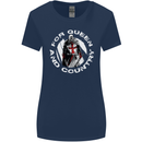 St Georges Day For Queen & Country England Womens Wider Cut T-Shirt Navy Blue