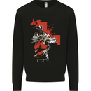 St Georges Day Knights Templar Crusader Mens Sweatshirt Jumper Black
