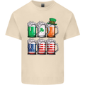 St Patricks Day Beer USA Irish American Mens Cotton T-Shirt Tee Top Natural
