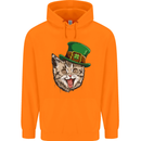 St Patricks Day Cat Funny Irish Childrens Kids Hoodie Orange