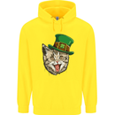 St Patricks Day Cat Funny Irish Childrens Kids Hoodie Yellow