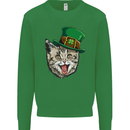 St Patricks Day Cat Funny Irish Kids Sweatshirt Jumper Irish Green