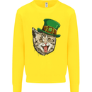 St Patricks Day Cat Funny Irish Kids Sweatshirt Jumper Yellow