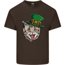 St Patricks Day Cat Funny Irish Kids T-Shirt Childrens Chocolate