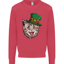 St Patricks Day Cat Funny Irish Mens Sweatshirt Jumper Heliconia