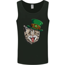 St Patricks Day Cat Funny Irish Mens Vest Tank Top Black