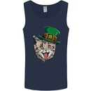 St Patricks Day Cat Funny Irish Mens Vest Tank Top Navy Blue