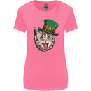 St Patricks Day Cat Funny Irish Womens Wider Cut T-Shirt Azalea