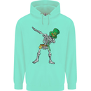 St Patricks Day Dabbing Skeleton Skull Childrens Kids Hoodie Peppermint