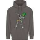 St Patricks Day Dabbing Skeleton Skull Mens 80% Cotton Hoodie Charcoal