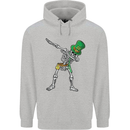 St Patricks Day Dabbing Skeleton Skull Mens 80% Cotton Hoodie Sports Grey