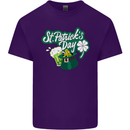 St Patricks Day Funny Irish Ireland Holiday Mens Cotton T-Shirt Tee Top Purple