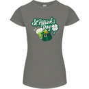 St Patricks Day Funny Irish Ireland Holiday Womens Petite Cut T-Shirt Charcoal