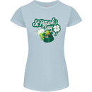 St Patricks Day Funny Irish Ireland Holiday Womens Petite Cut T-Shirt Light Blue