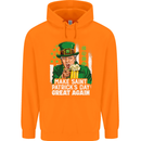 St Patricks Day Great Again Donald Trump Childrens Kids Hoodie Orange