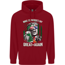 St Patricks Day Great Again Donald Trump Childrens Kids Hoodie Red
