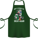 St Patricks Day Great Again Donald Trump Cotton Apron 100% Organic Forest Green