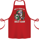 St Patricks Day Great Again Donald Trump Cotton Apron 100% Organic Red