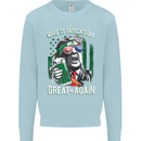 St Patricks Day Great Again Donald Trump Kids Sweatshirt Jumper Light Blue