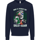 St Patricks Day Great Again Donald Trump Kids Sweatshirt Jumper Navy Blue