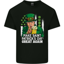 St Patricks Day Great Again Donald Trump Kids T-Shirt Childrens Black