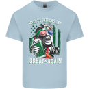 St Patricks Day Great Again Donald Trump Kids T-Shirt Childrens Light Blue